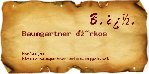 Baumgartner Árkos névjegykártya